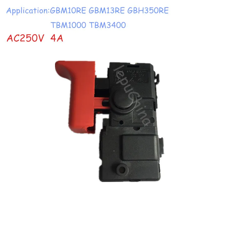 

good quality electric drill switch replacement for BOSCH GBM13RE 10RE 350RE TBM 3400 1000 AC250V 4A, Hot sale.
