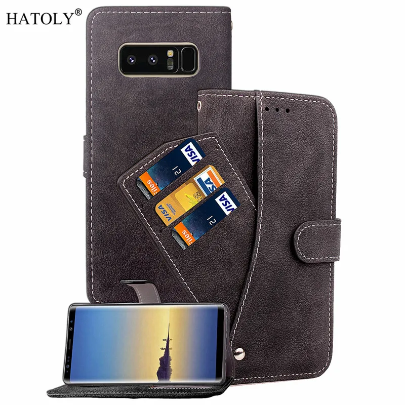 Чехол HATOLY для Samsung Galaxy Note 8 чехол из замши и ТПУ N9500 с отделением карт 6 3 дюйма|case
