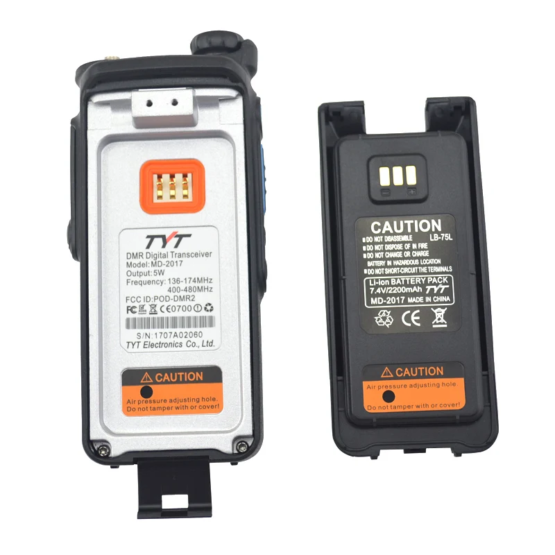 Водонепроницаемый цифровой двусторонний радиоприемник IP65 TYT двухдиапазонный DMR