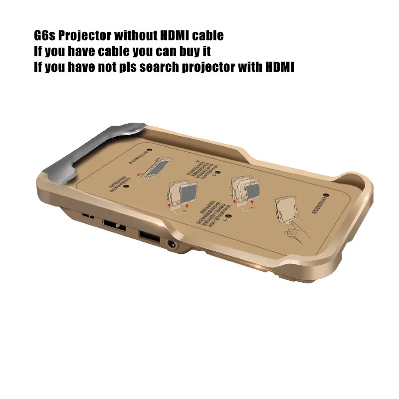 Projetor Proyector wifi USB мобильный кинотеатр внешний аккумулятор для домашнего кинотеатра светодиодный портативный проектор для iPhone 8X6 7 7S Plus iPad подарок - Цвет: G6s Without HDMI