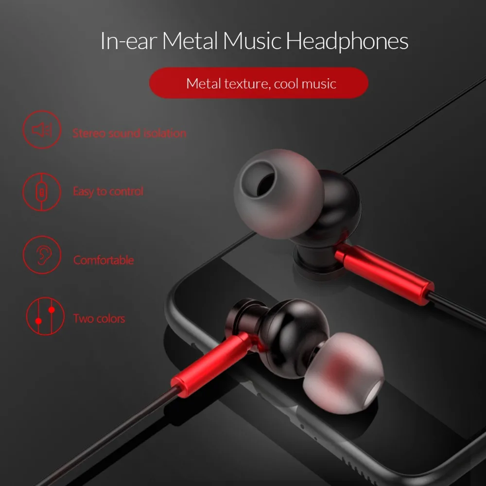 ORICO Universal 3.5mm Stereo Hifi Earbuds In-Ear Earphone Music Metal Headset for Samsung Huawei Xiaomi Cell Phone PC | Электроника