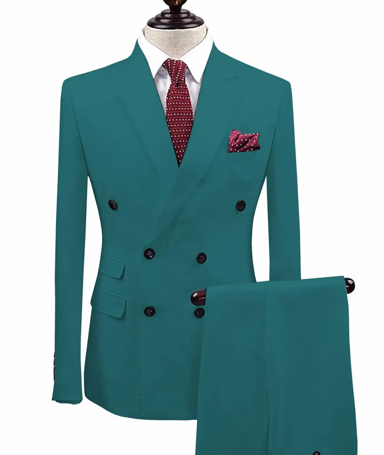 Teal Мужские костюмы Slim Fit из двух частей шампанского деловой пиджак жениха смокинг Блейзер зеленые костюмы для свадьбы выпускного вечера(Блейзер+ брюки - Цвет: Teal