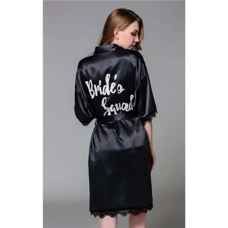 Женский банный халат кружевной ночной халат-атласный Свадебный халат-кимоно