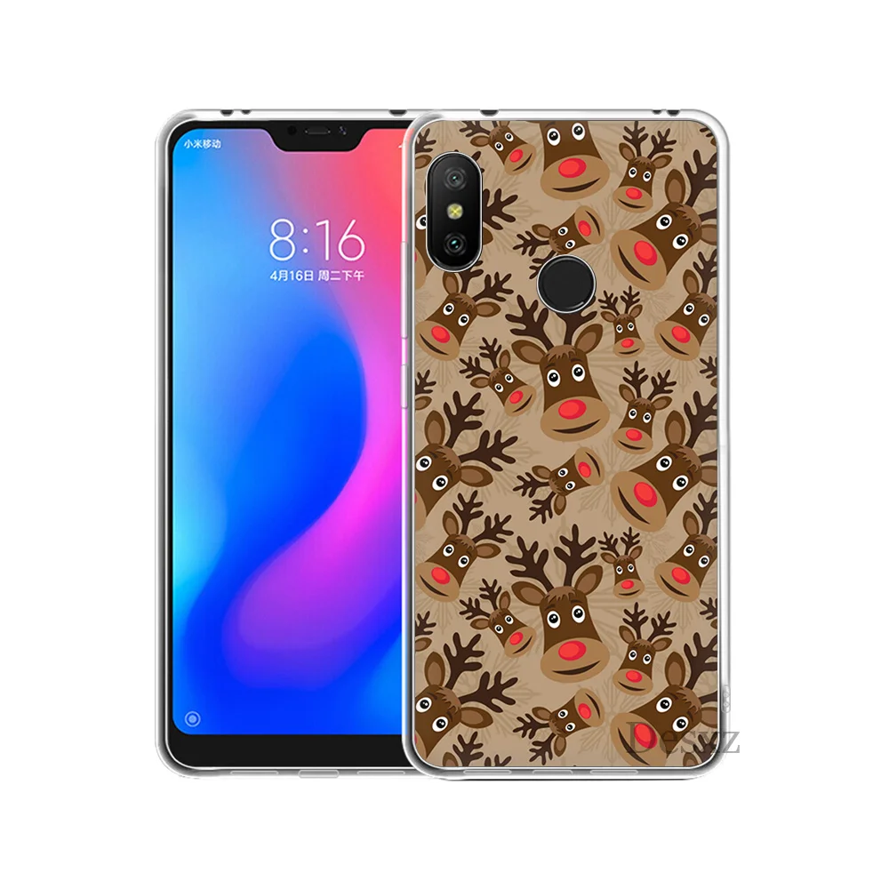 Веселый Чехол для телефона с рождественским рисунком чехол Xiaomi Mi 5 6 8 Lite SE A1 A2 5X 6X Mix