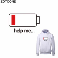 zotoone electricity iron on transfer patch for sweatshirt interesting stickers appliques on clothing funny washable applications