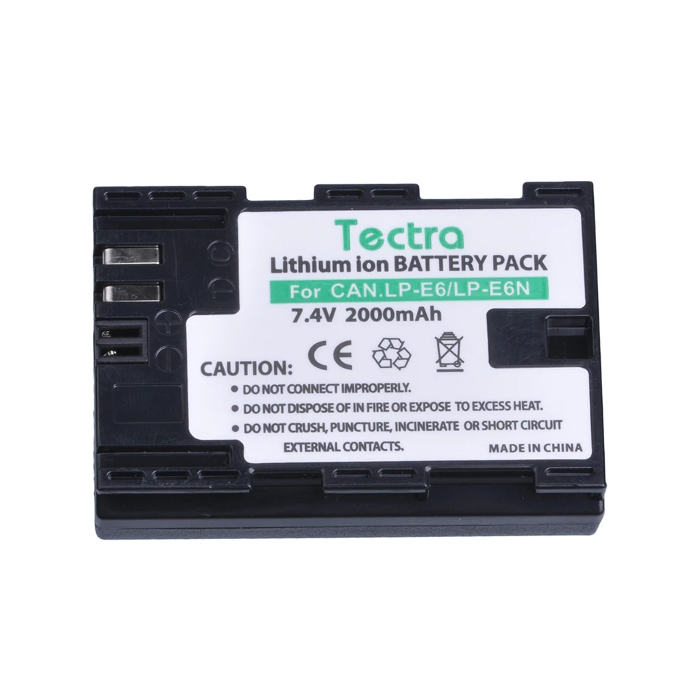 Tectra 4pcs LP-E6 LP E6 E6N цифровой аккумулятор + светодиодный дисплей USB двойное зарядное