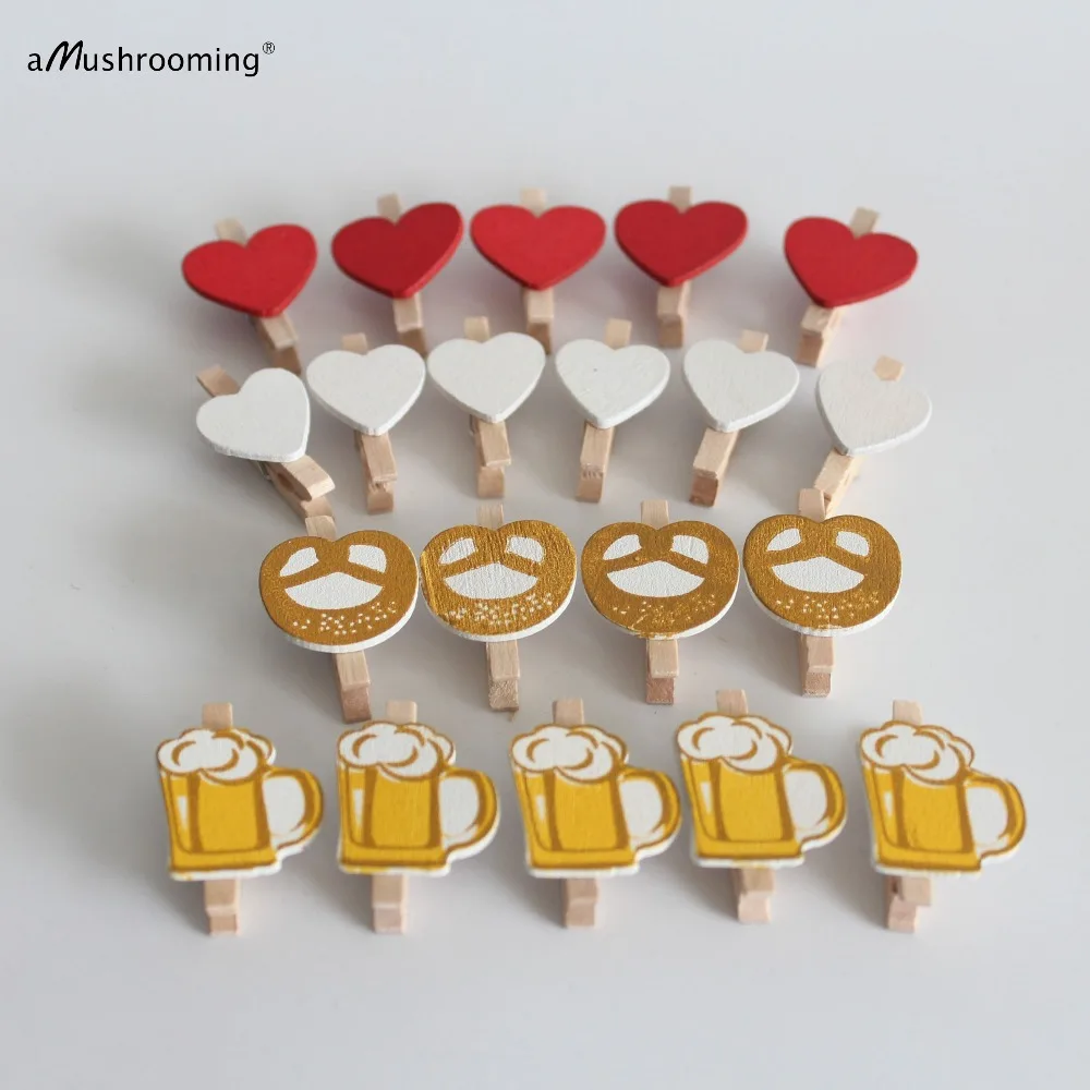 X25 Карнавальная вечевечерние фото плакат зажимы красочная пивная кружка сердце