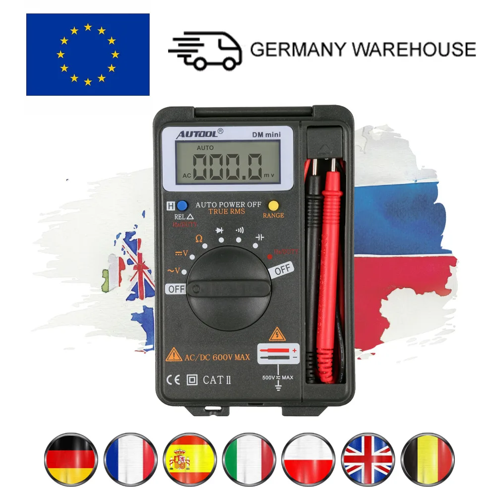 AUTOOL DM mini DMM автомобильный встроенный персональный карманный мини цифровой