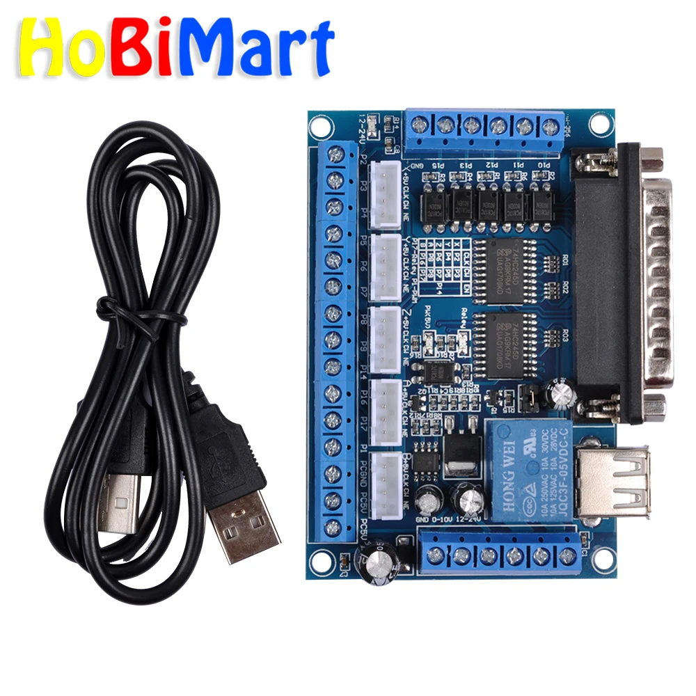 1 шт. 5 осевое Breakout совета с USB кабель для Драйвер шагового двигателя MACH3