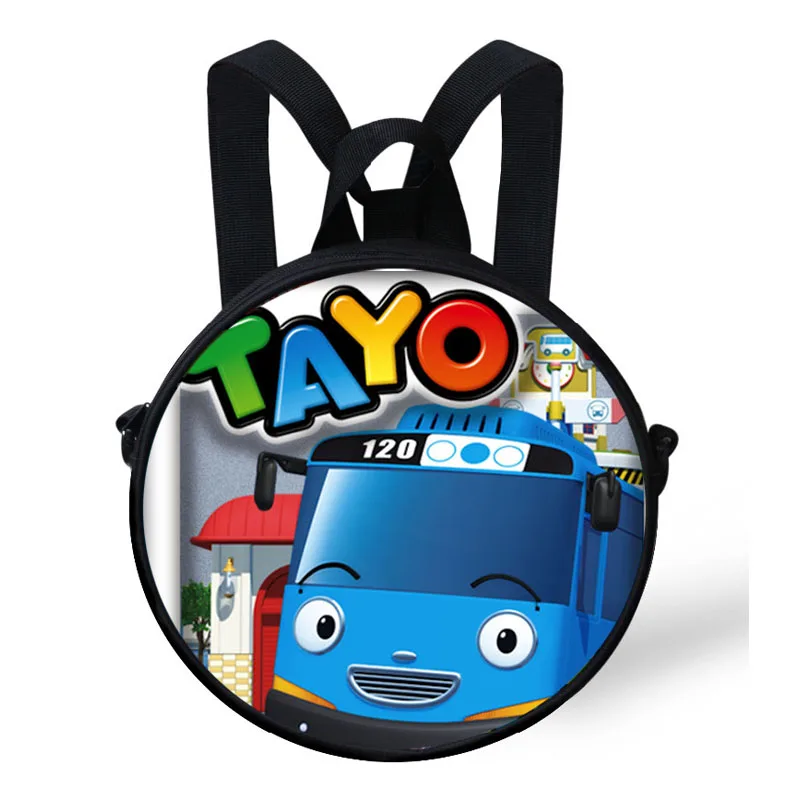 Новая 9 дюймовая мультяшная книжная сумка TAYO The Little bus для детей детская круглая