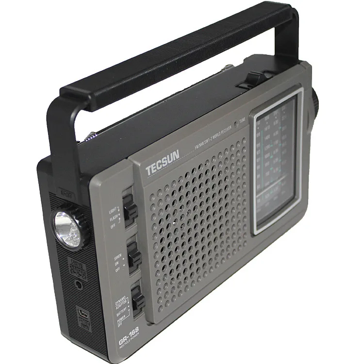 TECSUN зеленый 168 радио FM / MW SW Ручной Динамо аварийный многодиапазонный