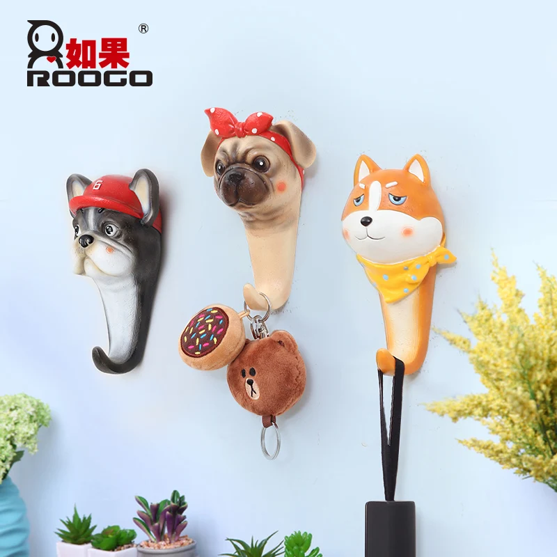 Вешалка для ключей Roogo Dog настенная вешалка одежды дверной крючок украшение