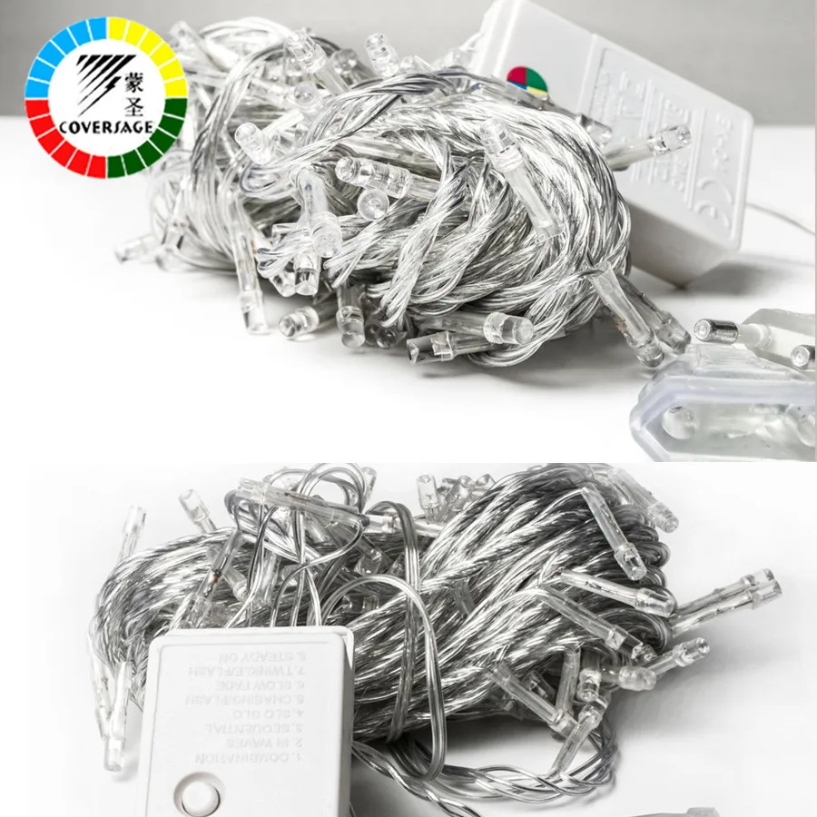 Coversage 10 м 100 LED String 2 шт. венок Рождественская елка Фея Света Водонепроницаемый