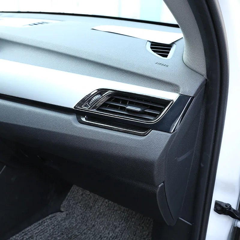 Черное дерево зерна Цвет для BMW X1 f48 2016 2019 X2 F47 2018 автомобиля ABS Пластик сбоку