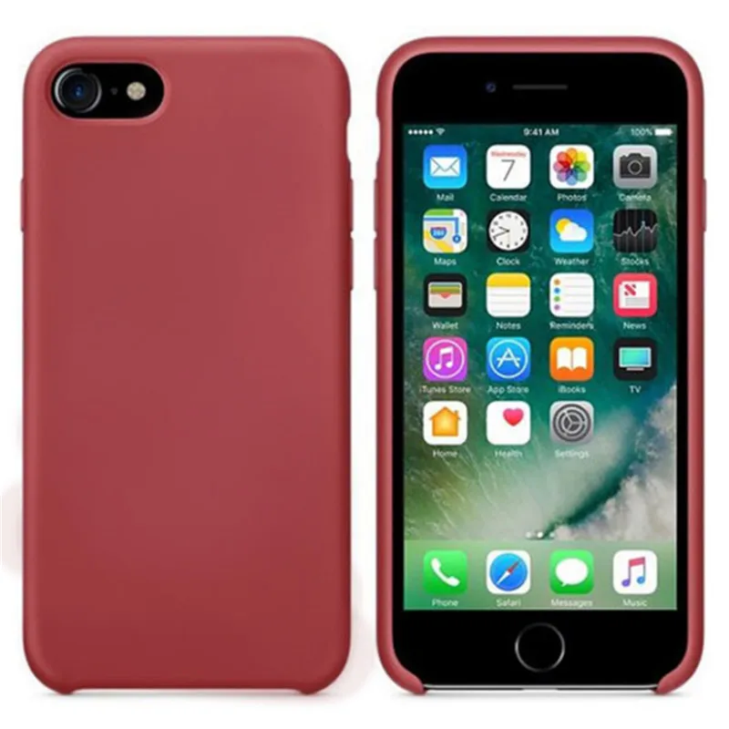 Официальный силиконовый чехол для iPhone 7 8 Plus чехол для телефона для iPhone 11 Pro X XR XS MAX чехол s для iPhone 6 S 6 S Чехол без логотипа