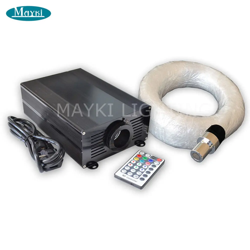 Maykit 45 Вт светодиодный волоконно-оптический светильник 7 м 0,75 мм 1100 шт. DIY Kit Fibra оптика конец свечения осветитель RF пульт дистанционного управления 10 шт. концевое приспособление