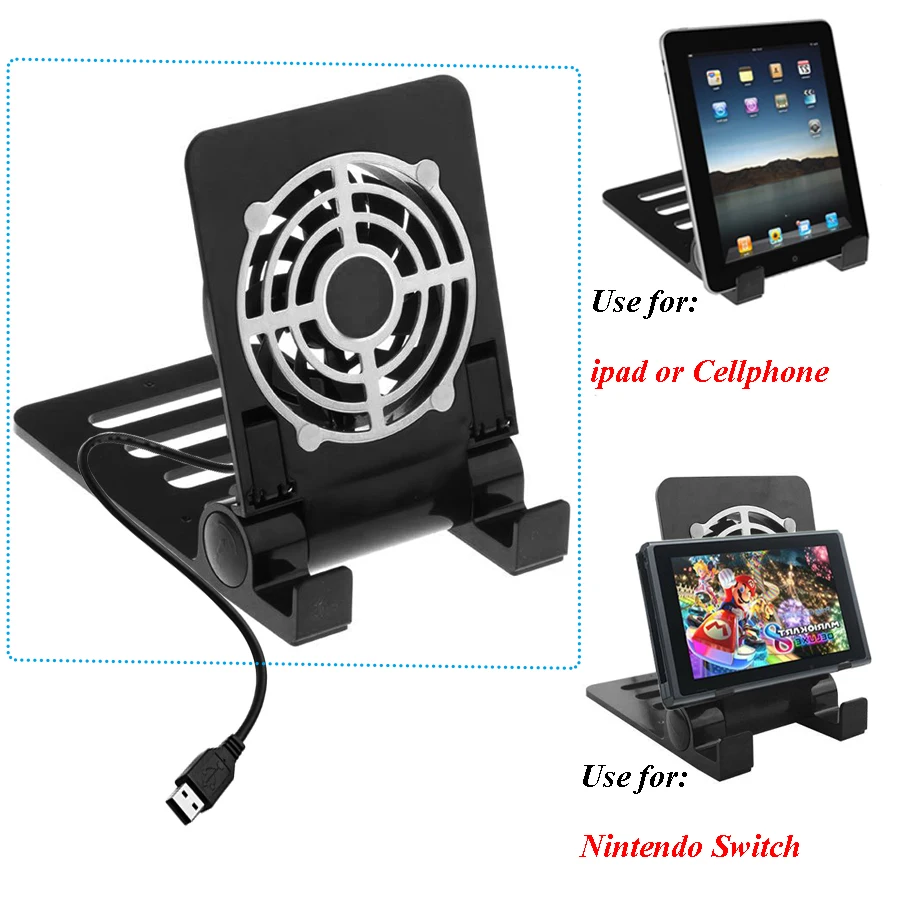 Внешний кулер Nintendo Switch с регулируемым углом USB вентилятор охлаждения игровая