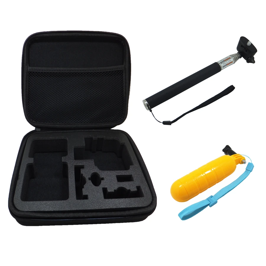 Bobber Floating+Self Stick+Storage Bag Mount For gopro hero 5 4 go pro accessories Set Action sport Camera diving take photo | Электроника
