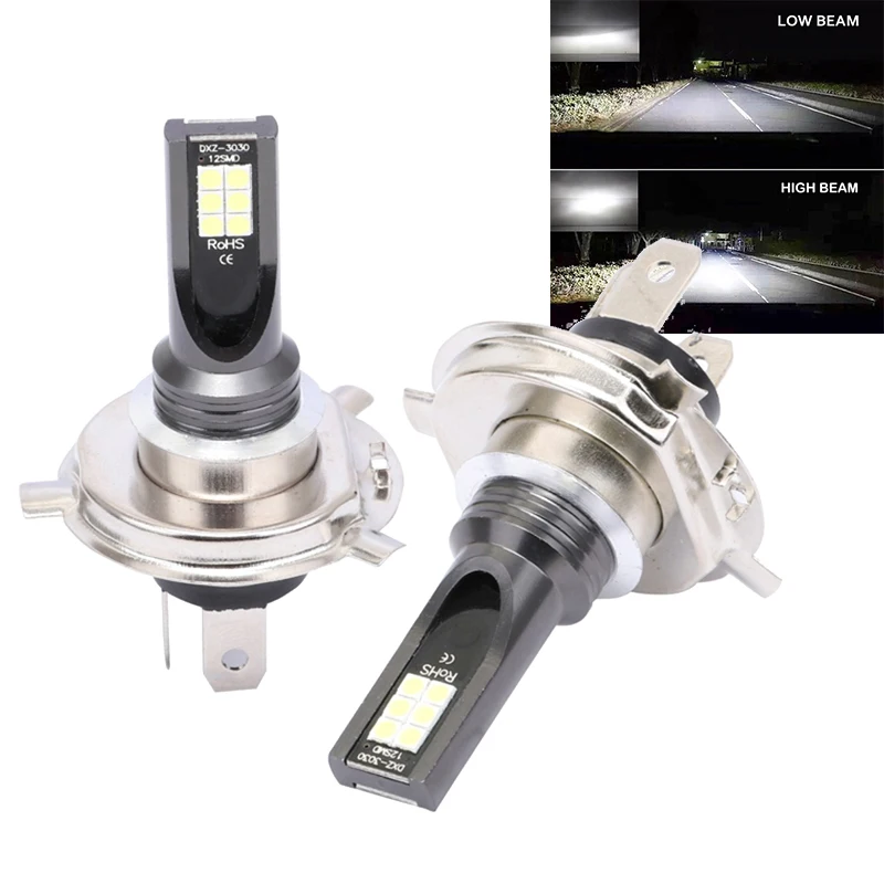 2X H4 светодиодные лампы Bi-Xenon Hi/Lo 1000LM фары конверсионный комплект DC12-24V | Автомобили