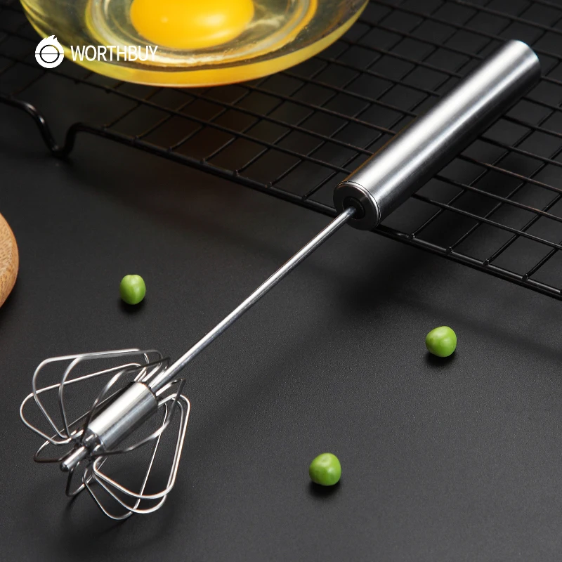 WORTHBUY Полуавтоматический взбиватель яиц венчик для из нержавеющей стали 18/8