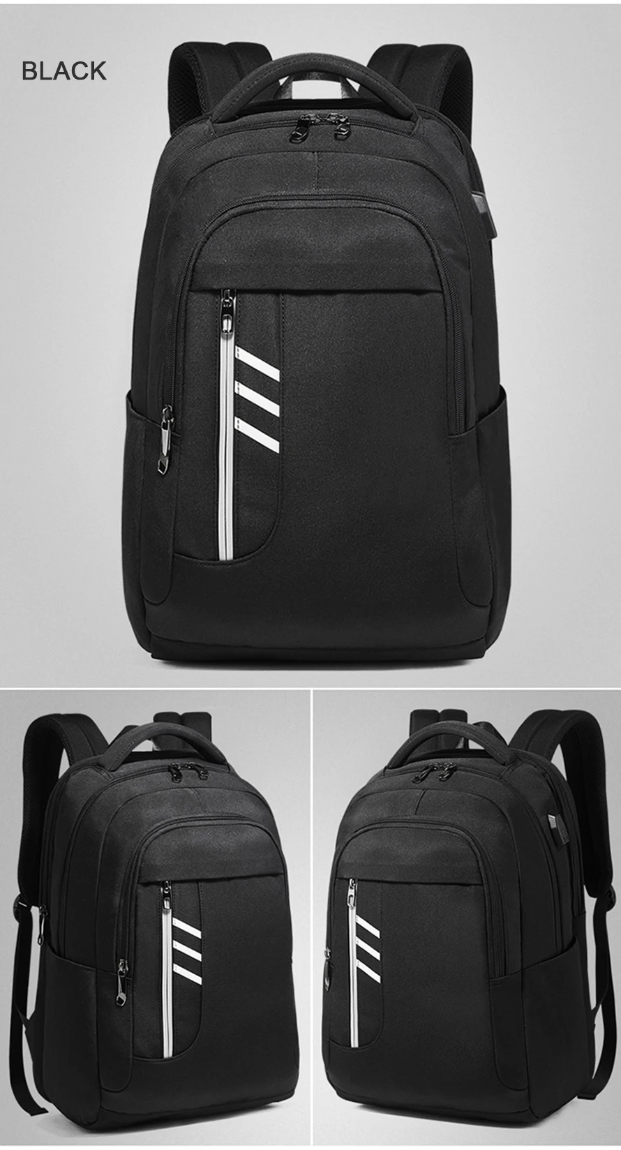SNAP TOURS Waterproof Travel Backpack For Men USB Charging Portable Urban Laptop Backpack Large Space Trip Bagpack
