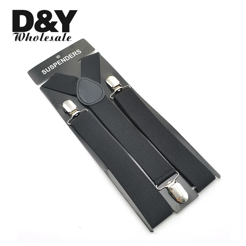Мужские подтяжки унисекс на застежке Эластичные 3 5 см черные y образные для брюк