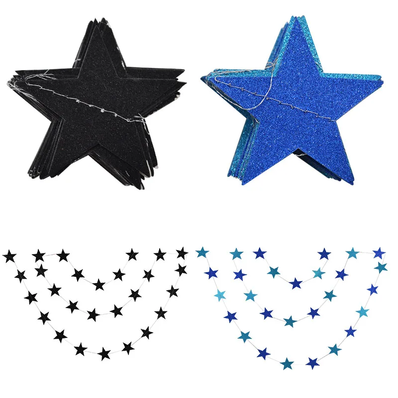 

Wedding Decorations Star Paper Garland Hanging Bunting Wedding Xmas Party Decor Supplies Baby Shower Birthday String Streamers