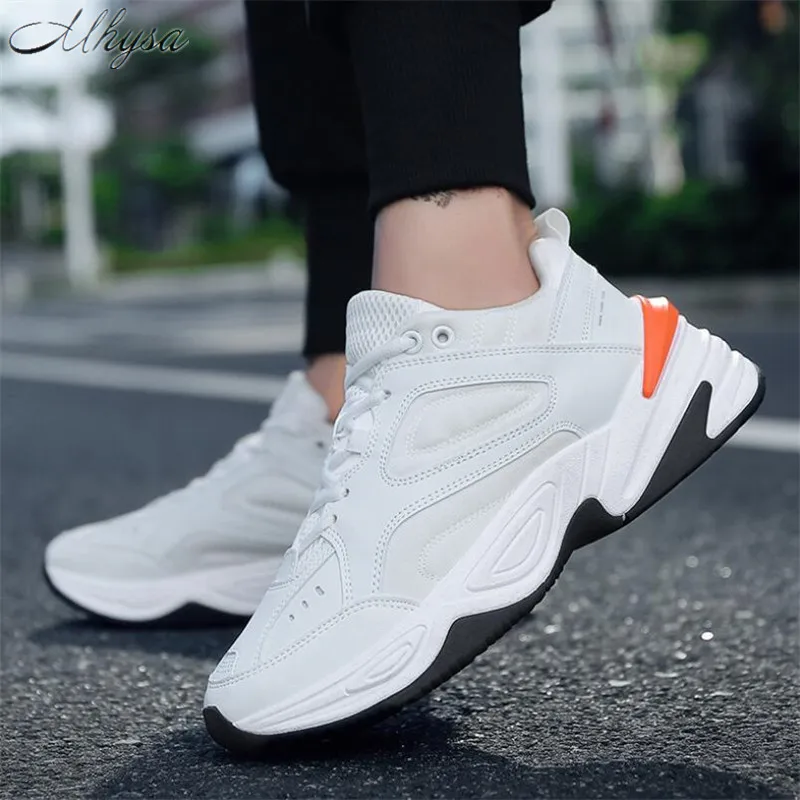 Mhysa 2018 Spring and Autumn New Men shoes fashion round Lace-up leather light breathable men casual sneakers S1076 | Обувь