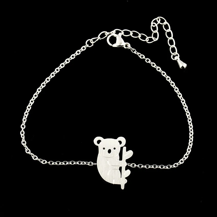 GORGEOUS TALE Cute Australia Koala Christmas Gift Lobster Clasp Punk Decorations Women Bracelet Animal Adjustable Hand Chain | Украшения и