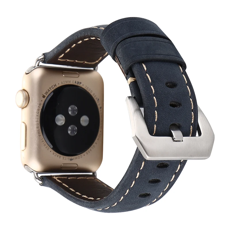 38-42 мм Horlogeband для Apple Wacth Band винтажный ремешок из натуральной кожи для Apple Watch серии 1 2 3 Смарт часы браслет