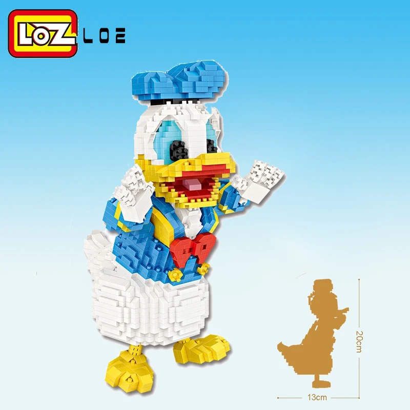 LOZ утка классический мультфильм аниме алмазные строительные блоки пластиковые