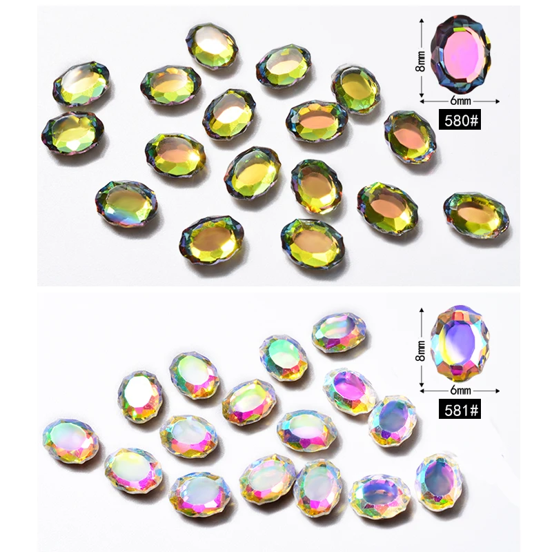 10 штук волшебное зеркало Стразы AB Crystal Nail Art украшения 3d Шарм для ногтей
