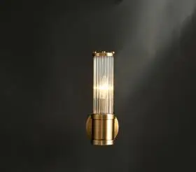 Brass 1 Light Современные хрустальные настенные светильники, бронзовые/Серебристые светодиодные Настенные светильники для спальни, Светильники для гостиной, настенные бра - Цвет абажура: Brass 1 Light