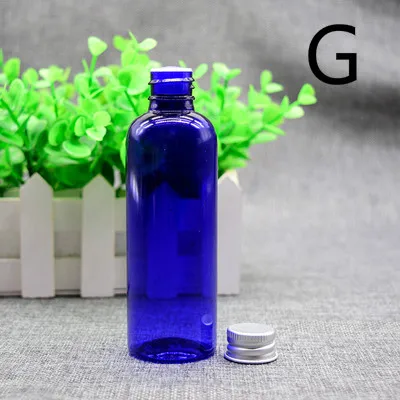 G Blue Пустой Пластик флакон 100 мл черный чехол синяя бутылка складной чехол прозрачный колпачок для бутылки внутренняя затычка косметический контейнер 25 шт - Цвет: G Blue