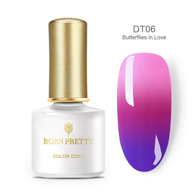 BPDT06 Гель-лак для ногтей BORN PRETTY Delux, 6 мл, 3 цвета, меняющий цвет при температуре, УФ-гель, лак для ногтей - Цвет: BPDT06