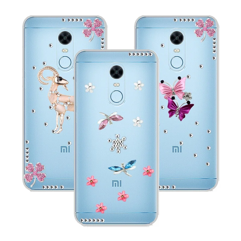 Для Xiaomi Redmi 5 plus 6a 6 pro S2 Note 5a prime Mi A2 lite 8 SE 6X 5S Mix 2s Max 3 2 Bling Rhinestone чехол для телефона| |