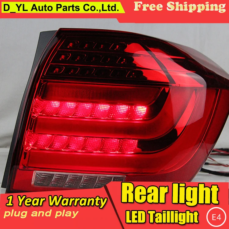 

Car Styling for Toyota Highlander Taillights 2012 Highlander LED Tail Lamp LED Rear Lamp DRL+Brake+Park+Signal led lights le