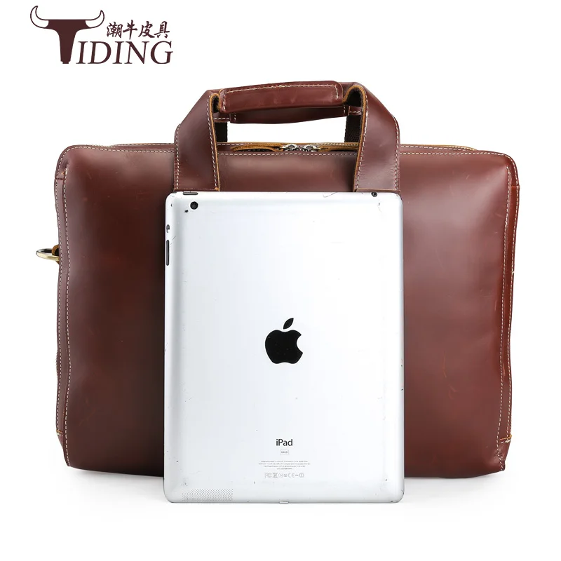 Портфель мужской из кожи Крейзи Хорс брендовый чемоданчик для ноутбука онлайн