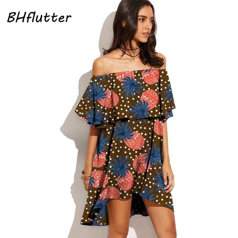 Платье BHflutter женское короткое с воротником-лодочкой пикантные вечерние платья