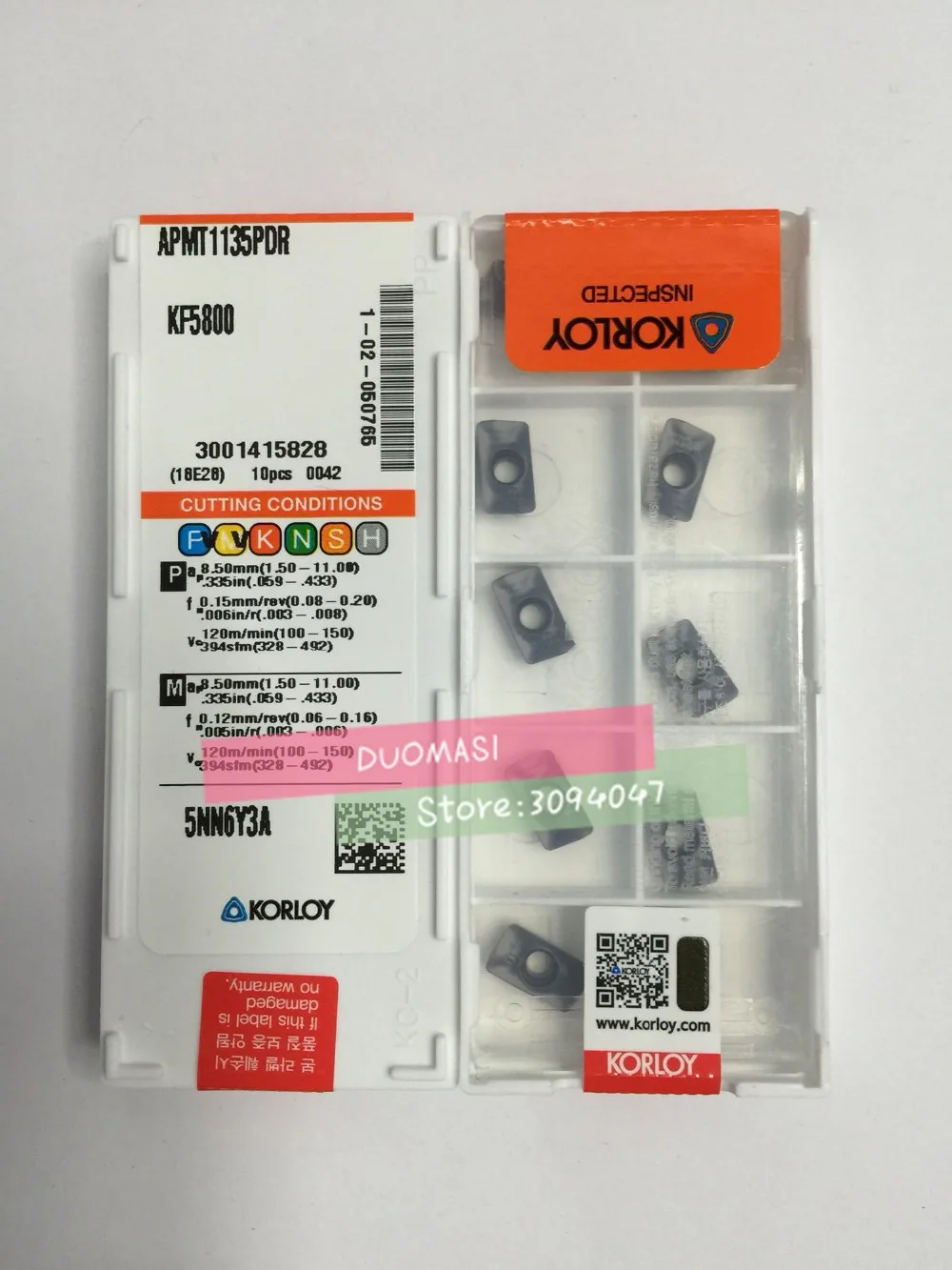 APMT1135PDR KF5800 APMT1135 оригинальные KORLOY Карбид индексируемый Конец фрезерования