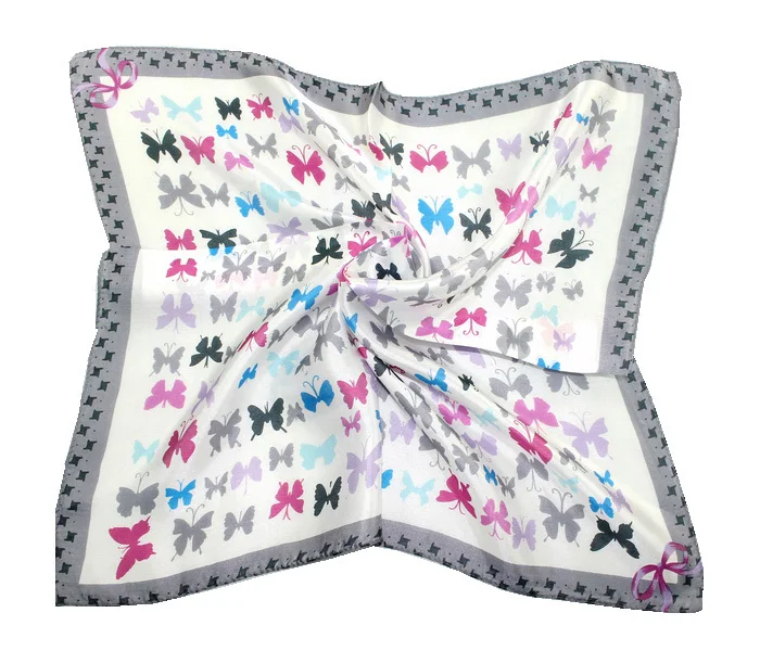Женский шарф из 100% натурального шелка с принтом 53x53 см|women silk scarf|scarf babyscarf belt |