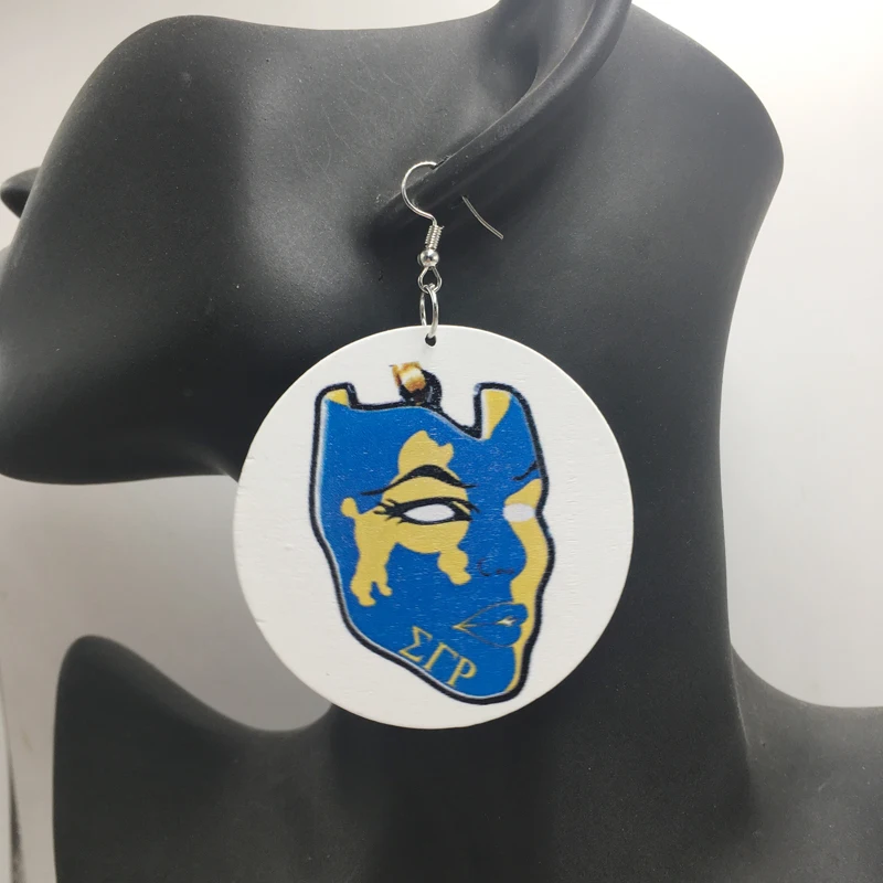 Sigma Gamma Rho деревянные серьги можно смешать 4 дизайна