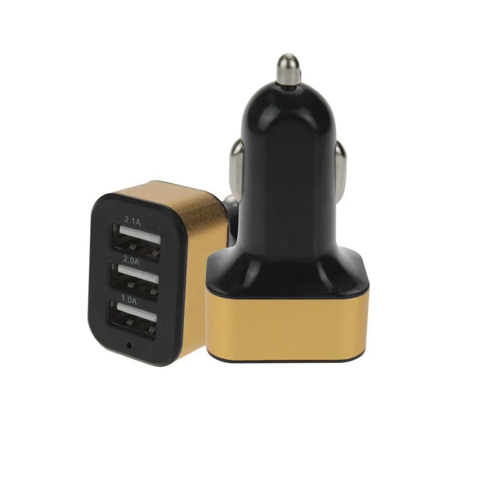 EPULA QCar Универсальный 12 В 3 порта USB DC зарядное устройство адаптер для iPhone/Samsung