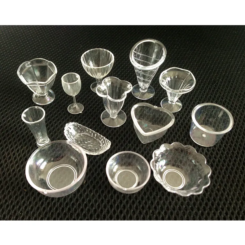 Миниатюрные поддельные чашки идеальные стеклянные чаши ПВХ модель изделия