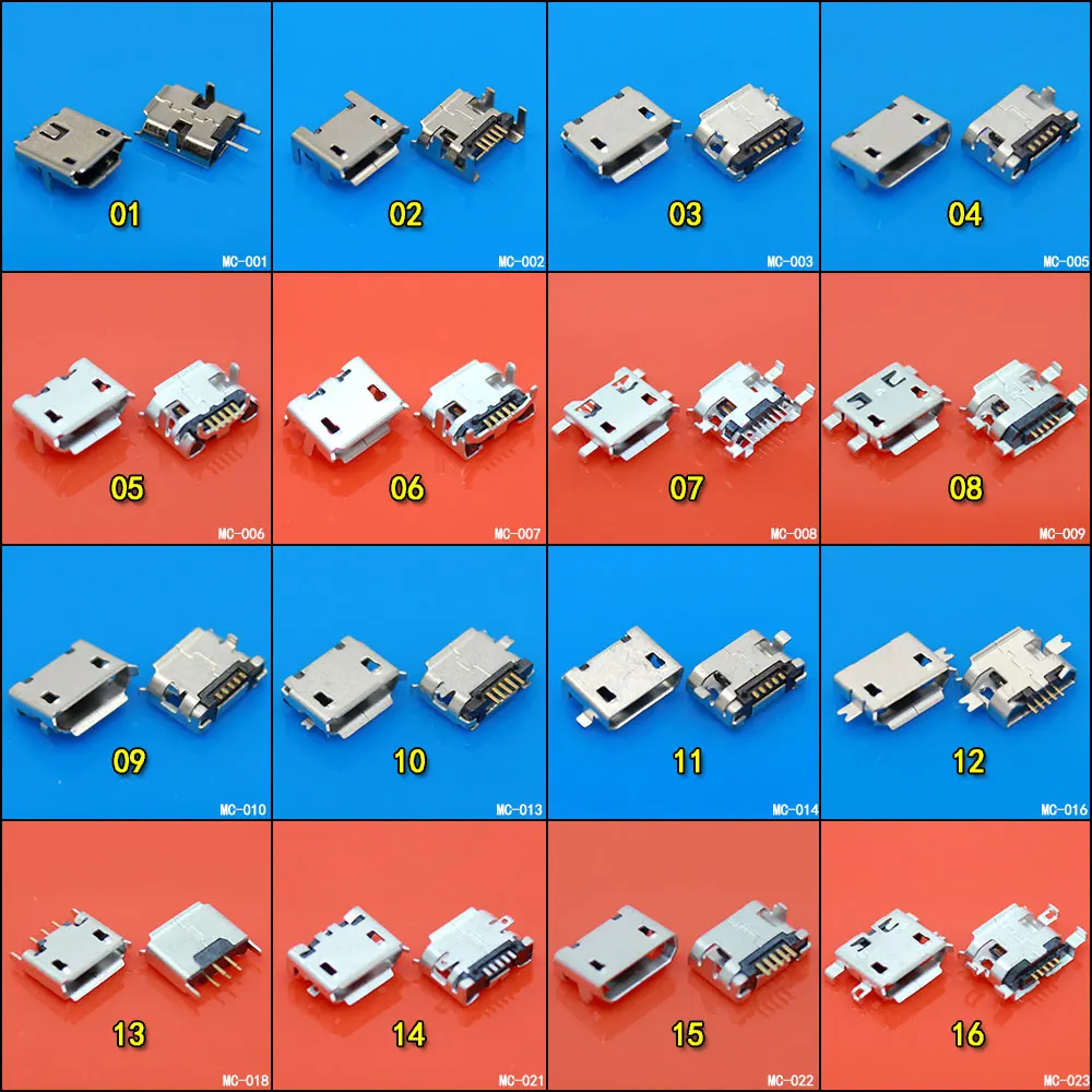 ChengHaoRan 10 шт. Micro USB 5Pin jack tail Mini Usb коннектор v8 порт для зарядки Samsung Lenovo Huawei ZTE