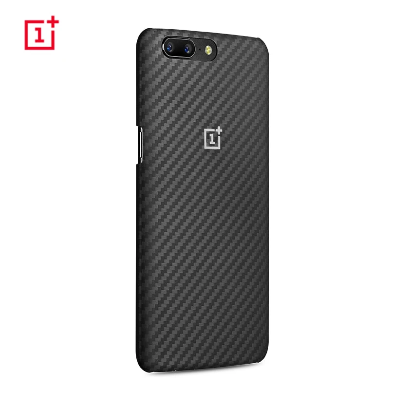 Оригинальный защитный чехол для OnePlus 5 Karbon Carbon Kevlar наполовину обернутый Жесткий