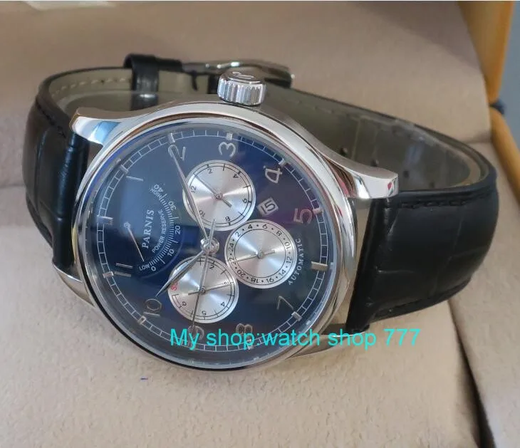 42 мм PARNIS 26 jewels японские 9100 автоматические самокручивающиеся механические часы