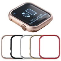 fashion protector case for apple watch series 7 6 se 5 4 3 bumper metal cover for iwatch 41mm 45mm 40mm 44mm 3842mm hard frame