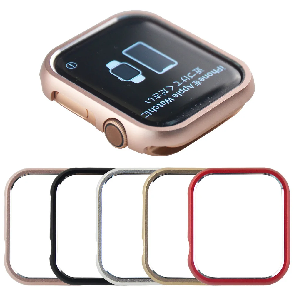 Новый модный защитный чехол для Apple Watch SE Series 6 5 4 3 2 Бампер металлический iWatch 40 мм 44