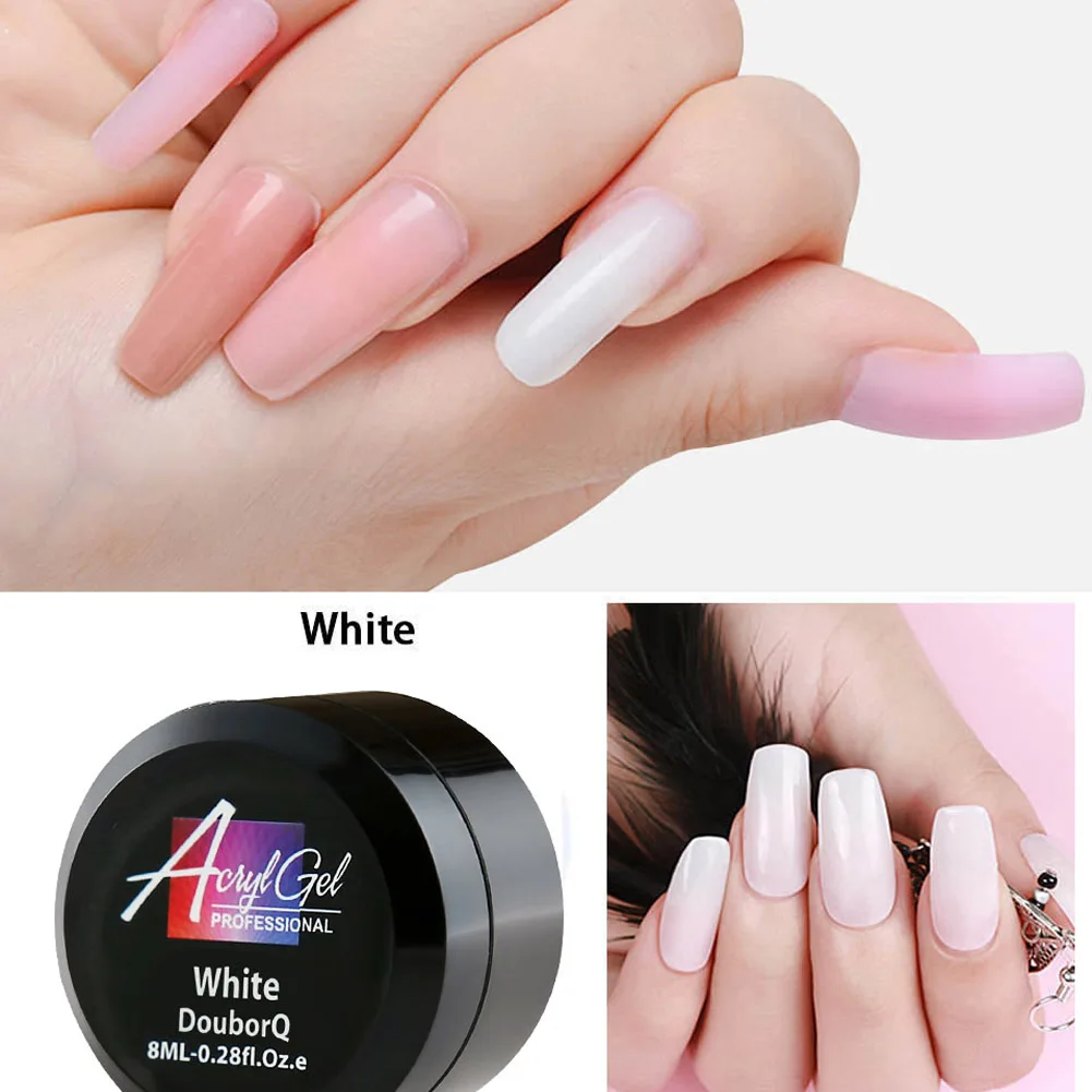 Полигель для наращивания ногтей Full Beauty 8 мл твердый гель СВЕТОДИОДНЫЙ УФ акрил